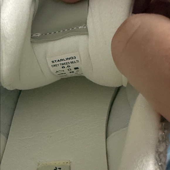 Women's White and Gray Sneakers - Picture 4 of 5